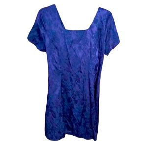 Blue floral mini with corseted drawstring back